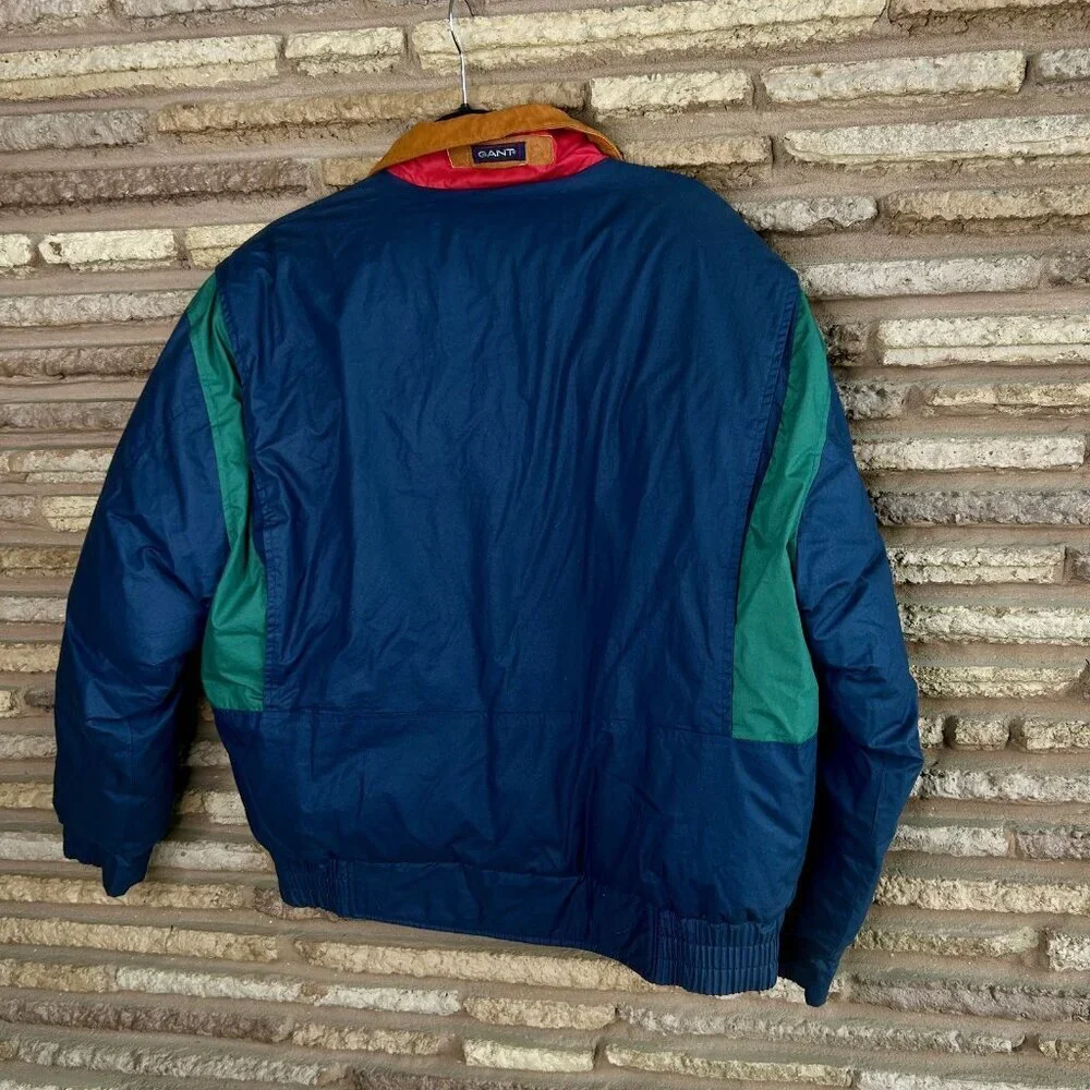 Gant Vintage 90s Goose Down Puffer Jacket Colorblock Size Large